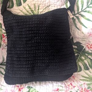 The SAK Black Crochet Shoulder Bag